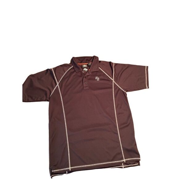 Harley Davidson Polo Shirt Mens Large Black Short Sleeve Motorcycles Lightweight - Picture 1 of 6
